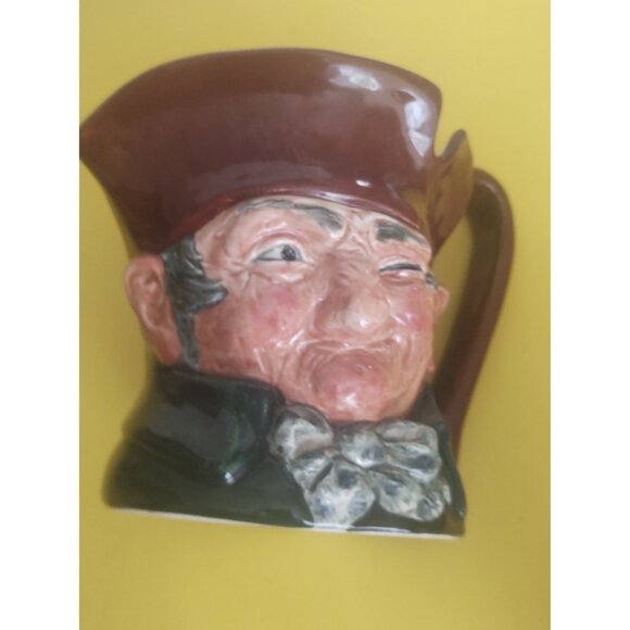 Rare Antique Large Old Charlie Toby Jug Royal Doulton 5 3/4" x 8" - Picture 9 of 11
